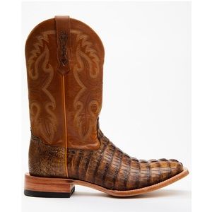 CODY JAMES MEN'S EXOTIC CAIMAN TAIL SKIN WESTERN BOOTS - BROAD SQUARE TOE